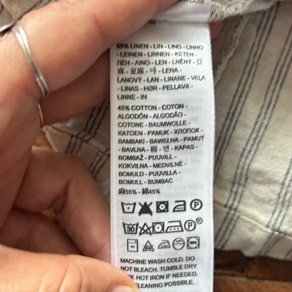 Levi's Beige Striped Mini Dress - Picture 6 of 8